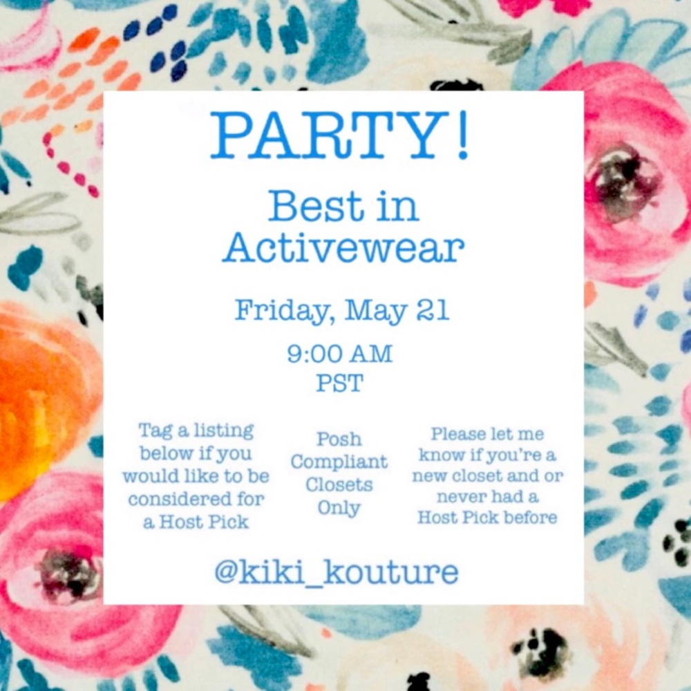 🌸 Save The Date! Best in Activewear Posh Party! - Picture 1 of 10